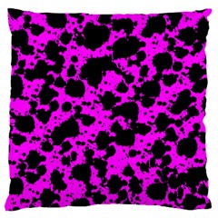 Black And Pink Leopard Style Paint Splash Funny Pattern Large Cushion Case (one Side) by yoursparklingshop