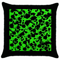 Black And Green Leopard Style Paint Splash Funny Pattern Throw Pillow Case (black) by yoursparklingshop