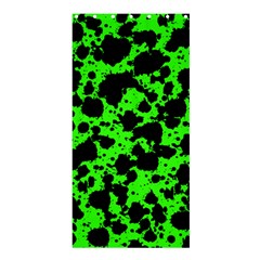 Black And Green Leopard Style Paint Splash Funny Pattern Shower Curtain 36  X 72  (stall)  by yoursparklingshop