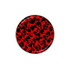 Black And Red Leopard Style Paint Splash Funny Pattern Hat Clip Ball Marker by yoursparklingshop