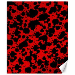 Black And Red Leopard Style Paint Splash Funny Pattern Canvas 8  X 10  by yoursparklingshop