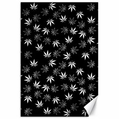 Weed Pattern Canvas 20  X 30  by Valentinaart