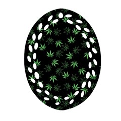 Weed Pattern Ornament (oval Filigree) by Valentinaart