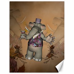 Funny Cartoon Elephant Canvas 12  X 16  by FantasyWorld7