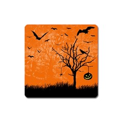 Halloween Illustration Decoration Square Magnet by Pakrebo