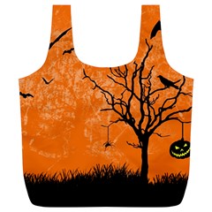 Halloween Illustration Decoration Full Print Recycle Bag (xl) by Pakrebo