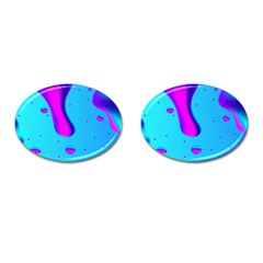 Liquid Abstract Modern Design Cufflinks (oval) by Pakrebo