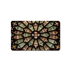 Church Window Rosette Glass Window Magnet (name Card) by Pakrebo