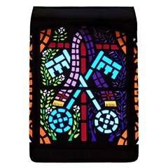 Mosaic Window Rosette Church Glass Removable Flap Cover (s) by Pakrebo
