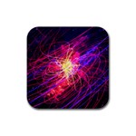 Abstract Cosmos Space Particle Rubber Coaster (Square)  Front