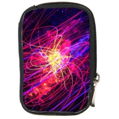 Abstract Cosmos Space Particle Compact Camera Leather Case by Pakrebo