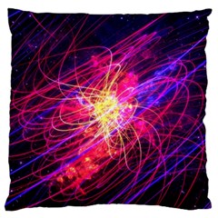 Abstract Cosmos Space Particle Large Flano Cushion Case (two Sides) by Pakrebo
