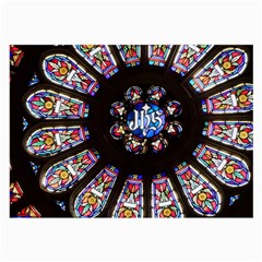 Rosette Stained Glass Window Church Large Glasses Cloth by Pakrebo
