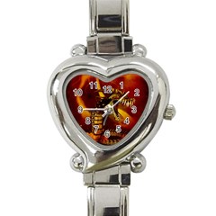 Awesome Dinosaur, Konda In The Night Heart Italian Charm Watch by FantasyWorld7