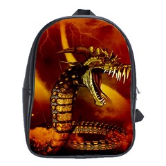 Awesome Dinosaur, Konda In The Night School Bag (xl) by FantasyWorld7