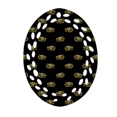 Dragon Head Motif Pattern Design Ornament (oval Filigree) by dflcprintsclothing