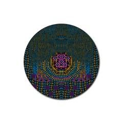 The  Only Way To Freedom And Dignity Ornate Rubber Coaster (round)  by pepitasart