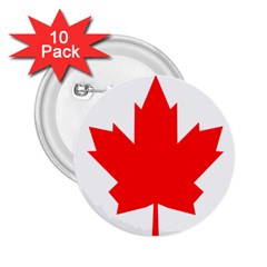 Flag Of Canada, 1964 2 25  Buttons (10 Pack)  by abbeyz71