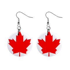 Flag Of Canada, 1964 Mini Button Earrings by abbeyz71
