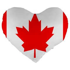 Flag Of Canada, 1964 Large 19  Premium Flano Heart Shape Cushions by abbeyz71
