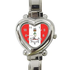 Flag Of Royal Military College Of Canada Heart Italian Charm Watch by abbeyz71