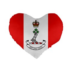 Flag Of Royal Military College Of Canada Standard 16  Premium Flano Heart Shape Cushions