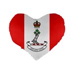Flag of Royal Military College of Canada Standard 16  Premium Flano Heart Shape Cushions Back