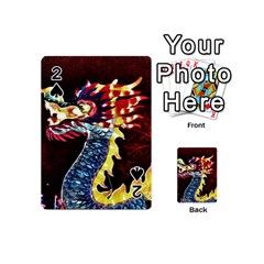 Dragon Lights Main Dragon Playing Cards Double Sided (mini) by Riverwoman