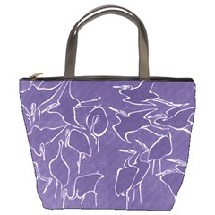 Katsushika Hokusai, Egrets From Quick Lessons In Simplified Drawing Bucket Bag by Valentinaart