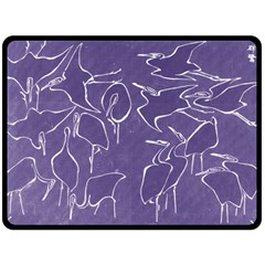 Katsushika Hokusai, Egrets from quick lessons in simplified drawing Fleece Blanket (Large) 