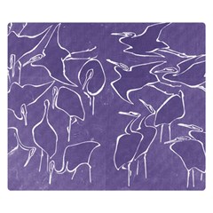 Katsushika Hokusai, Egrets from quick lessons in simplified drawing Double Sided Flano Blanket (Small) 