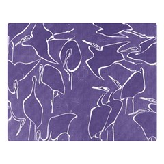 Katsushika Hokusai, Egrets From Quick Lessons In Simplified Drawing Double Sided Flano Blanket (large)  by Valentinaart