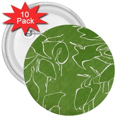Katsushika Hokusai, Egrets From Quick Lessons In Simplified Drawing 3  Buttons (10 Pack)  by Valentinaart