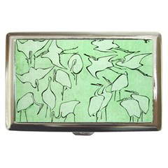 Katsushika Hokusai, Egrets From Quick Lessons In Simplified Drawing Cigarette Money Case by Valentinaart