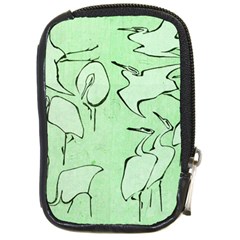 Katsushika Hokusai, Egrets From Quick Lessons In Simplified Drawing Compact Camera Leather Case by Valentinaart