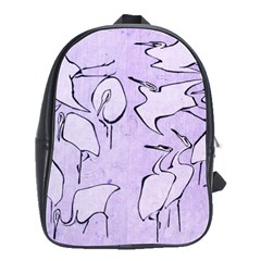 Katsushika Hokusai, Egrets From Quick Lessons In Simplified Drawing School Bag (large) by Valentinaart