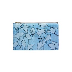 Katsushika Hokusai, Egrets From Quick Lessons In Simplified Drawing Cosmetic Bag (small) by Valentinaart