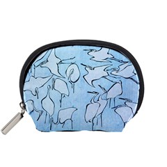 Katsushika Hokusai, Egrets From Quick Lessons In Simplified Drawing Accessory Pouch (small) by Valentinaart