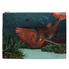 Awesome Mechanical Whale In The Deep Ocean Cosmetic Bag (xxl) by FantasyWorld7