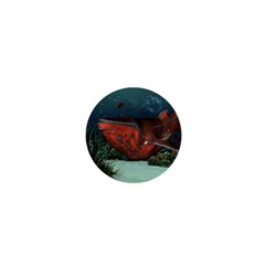 Awesome Mechanical Whale In The Deep Ocean 1  Mini Buttons by FantasyWorld7