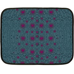 Lovely Ornate Hearts Of Love Double Sided Fleece Blanket (mini)  by pepitasart