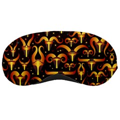 Stylised Horns Black Pattern Sleeping Masks