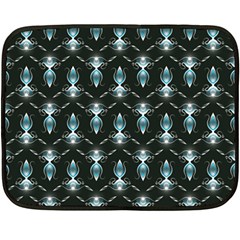 Seamless Pattern Background Black Fleece Blanket (mini) by HermanTelo