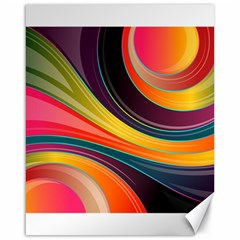 Abstract Colorful Background Wavy Canvas 16  X 20  by HermanTelo