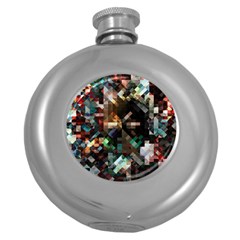 Abstract Texture Desktop Round Hip Flask (5 Oz) by HermanTelo