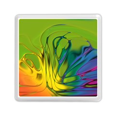 Abstract Pattern Lines Wave Memory Card Reader (square)