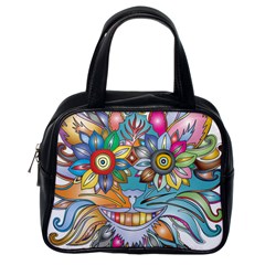 Anthropomorphic Flower Floral Plant Classic Handbag (one Side)