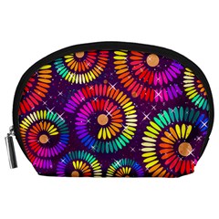 Abstract Background Spiral Colorful Accessory Pouch (large)