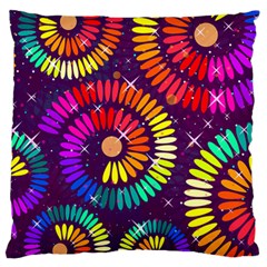 Abstract Background Spiral Colorful Standard Flano Cushion Case (one Side)