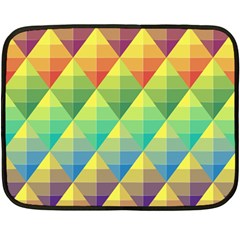 Background Colorful Geometric Triangle Double Sided Fleece Blanket (mini)  by HermanTelo